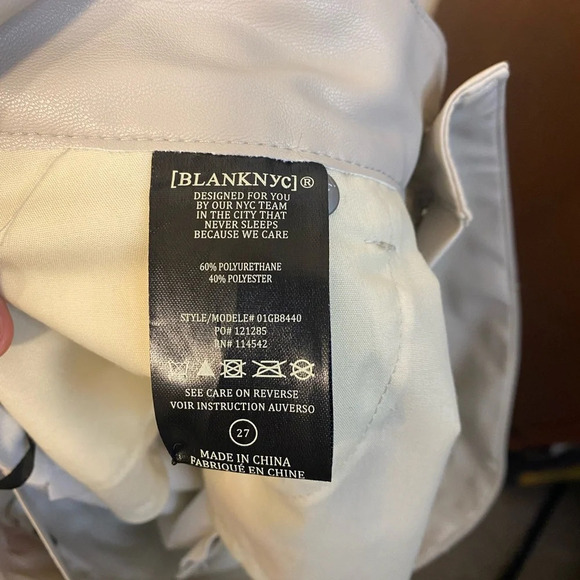 NWT BLANK NYC | VEGAN LEATHER FLUTTER SHORTS | CLEAR CUT - Picture 11 of 11